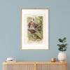 Papageien - Papugi – plakat vintage we wnętrzu