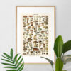 bibliografika-plakat-vintage-grzyby-champignons-06 Champignons - Grzyby – plakat vintage we wnętrzu